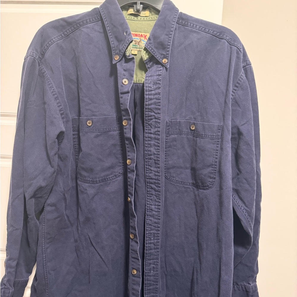 Adirondack by Seville Row, Button Down Long sleeve Shirt, Size Large,‎ Preowned